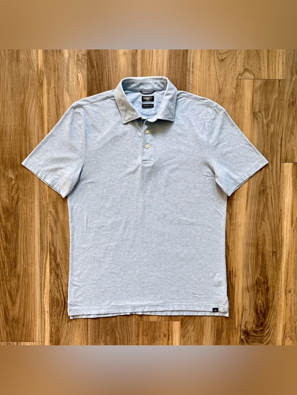 Faherty The Movement Polo in Light Blue Size M